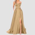 thumbnail image 1 of EGNMCR Robes de Soirée pour Femmes, Robes Formelles pour Femmes, Robes de Cocktail pour Femmes Robe Longue Unie à Dos Dégagé avec Bretelles Robe Ajustée à Épaules Dénudées Robe de Soirée pour Femmes Robe pour Femme, 1 of 5