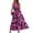 Rose Chaud, variante sur Pisexur Robes pour Femmes à Col en V Sans Manches Robe Maxi Taille Élastique Robe Évasée à Étages Robe d'Été Mode à Imprimé Floral Robe de Bal d'Été Décontractée Ample Longue Robe Confortable Fluide Robe Portefeuille pour Plage Vacances