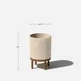 thumbnail image 2 of Veradek Mason Series Raised Demi 12" Plastic-Stone Planter with Stand - Sand/Brown, 2 of 9