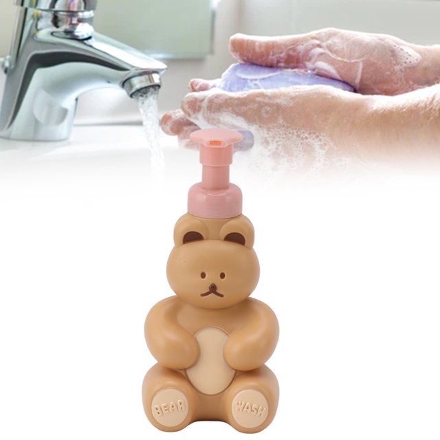 Distributeur de Liquide Vide Bouteille en Forme d'Ours Dessin Animé pour Douche