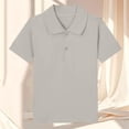 thumbnail image 2 of Annhoo Polos d'Été pour Filles à Manches Courtes, Col Rabattu, Boutons, Coton, Tennis, Uni, Décontracté, Tunique Basique, 2 à 15 Ans, 2 of 3