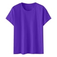 thumbnail image 5 of Blouses à Manches Courtes pour Femmes Mode pour Femmes Uni Col Rond T-Shirt à Manches Courtes Blouse Hauts Amples Femmes Hauts à Manches Courtes Femmes Blouse à Manches Courtes Hauts à Manches Courtes pour Femmes, 5 of 5