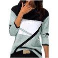thumbnail image 2 of Jsaierl 2024 Automne Hauts à Manches Longues pour Femmes Col Rond Confortables T-Shirts Graphiques Géométriques Tendance Chemises Amples Décontractées Habillées Blouses de Travail, 2 of 3