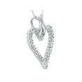 thumbnail image 2 of 1 1/10ct Diamond Heart Shaped Pendant Necklace Solid 14K White Gold, 2 of 2