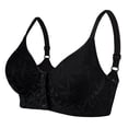 thumbnail image 1 of VEKDONE Woman's Solid Color Thin Style Ventilate Large Size Bra Without Steel Rim Black 36/80, 1 of 6