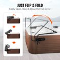 thumbnail image 2 of KFFKFF Spa and Hot Tub Cover Lift, Adjustable Dimensions from 31.5" - 41.3" in Height and 69" - 100.5" in Width, Can be Mounted on Either Side, Compatible with a Range of Rectangular Bathtub, Spa, 2 of 9