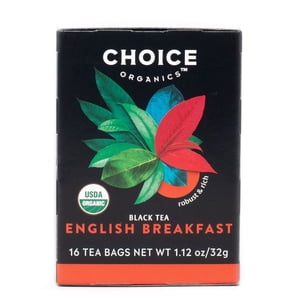 Choice Organic Teas - Organic Black Tea Petit déjeuner anglais - 16 Sacs à thé