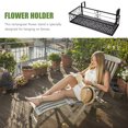 thumbnail image 3 of OFFIGAM 1Pc Fence Hanging Flowerpot Rack Iron Art Large Capacity Flower Storage Black, 3 of 7