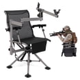 thumbnail image 1 of Gymax Portable Hunting Chair w/360° Swivel Adjustable Legs & Armrests Gun Holder, 1 of 9