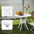 thumbnail image 4 of Outsunny Table à Manger de Patio Rond de 30 Pouces, Blanc, 4 of 10