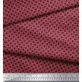 thumbnail image 3 of Soimoi Red Cotton Poplin Fabric Square Geometric Print Fabric by the Yard 56 Inch Wide, 3 of 3