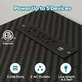 thumbnail image 3 of Bestier L Shaped Gaming Desk with LED Lights & Power Outlets, 58'' Reversible Computer Corner Desk with Shelves, Carbon Fiber Black Home Office Workstation with Monitor Stand & Headphone Hook, 3 of 7