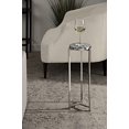 thumbnail image 4 of Kate and Laurel Aguilar Glam Drink Table, 8x8x23, Silver, 4 of 5