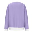thumbnail image 4 of MeetoTime Chandails en Molleton à Col Rond pour Femmes Automne Manches Longues Pull-Over Surdimensionné avec Poches, 4 of 5