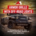 thumbnail image 2 of AMERICAN MODIFIED Grille w/Lights for 18-23 Jeep Wrangler JL & Gladiator JT, 2 of 12