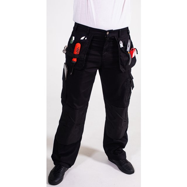 Mens Workwear Trousers Cargo Utility Work Pants with Cordura Knee Reinforcement