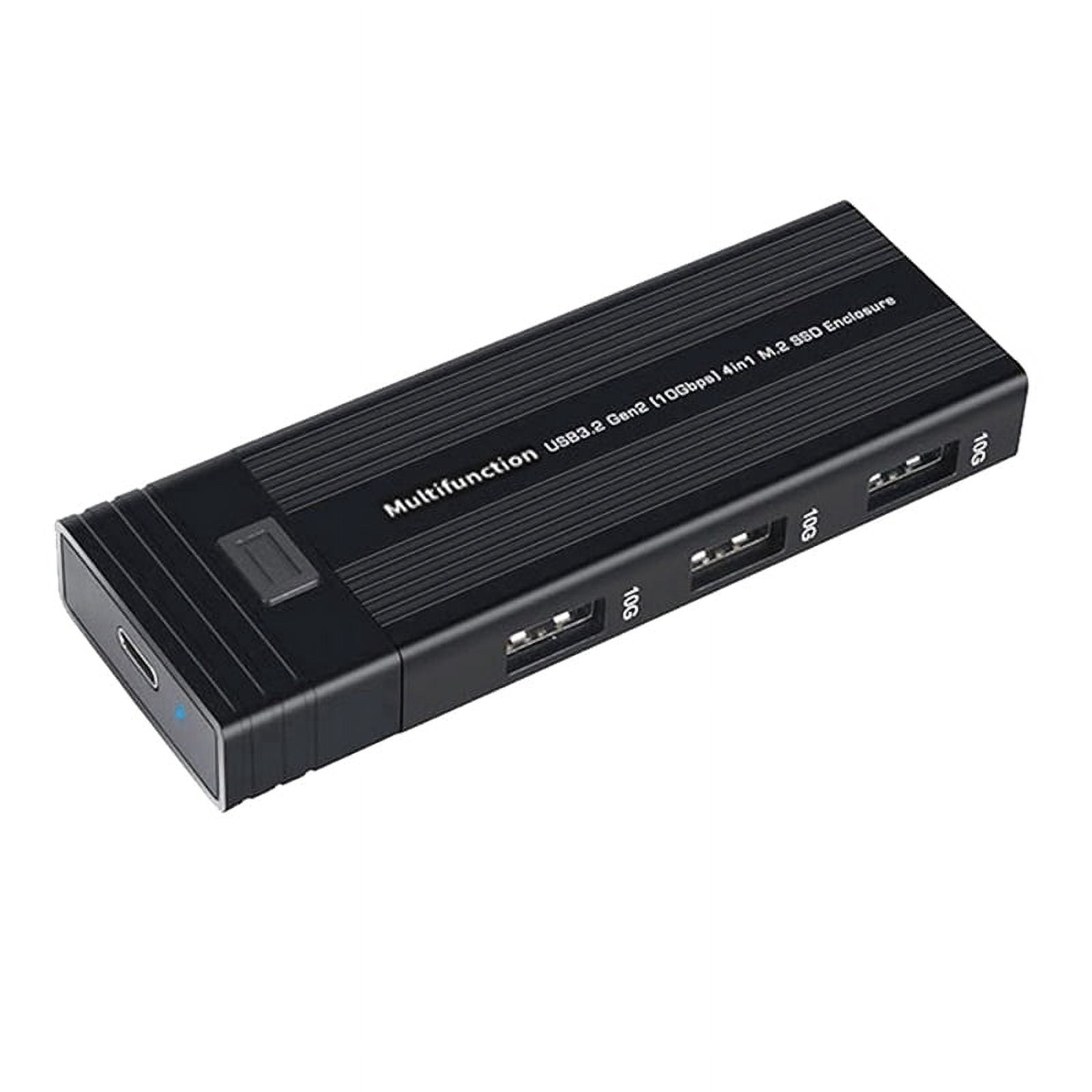 New M.2 Solid State Drive Box NVME Computer External 10Gbps Removable SSD Box USB3.2,1 * SSD enclosure,Black