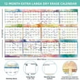 thumbnail image 3 of Calendrier Effaçable Laminé Double Face - Calendrier Mural Annuel Réutilisable avec Surface Effaçable à Sec pour la Maison, le Bureau et la Planification Familiale, 3 of 5