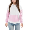 thumbnail image 1 of T-Shirts à Col Rond à Manches Longues pour Filles Liquidation Chemise pour Enfants T-Shirt à Manches Longues à Motif T-Shirt Imprimé Col Rond Hauts Courts Garçons et Filles Chandail à Capuche Chandail pour Enfants Roses 5T, 1 of 3