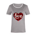 thumbnail image 3 of T-shirt Décontracté pour Femmes à Imprimé, Col Rond, Coupe Ample, Manches Courtes, Haut Blouse Chandail, 3 of 9