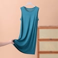 thumbnail image 2 of Diufon Robe de Pyjama pour Femme Été Mince Respirante Sans Manches Col Ras du Cou Chemises de Nuit Décontractées Amples Vêtements de Nuit pour la Maison, 2 of 4