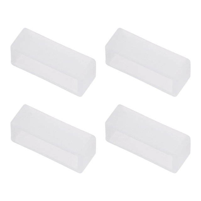 Unique Bargains Watch Band Strap Loops Silicone for 19mm Width Watch Band, Transparent 4 Pack