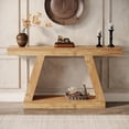 thumbnail image 4 of Tribesigns Table Console Style Ferme de 55 Pouces, Table de Canapé en Bois avec Rangement pour Couloir, Salon, Naturel, 4 of 5