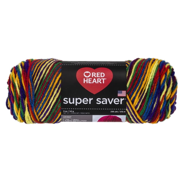 Red Heart® Fil Super Saver®, Imprimés, Acrylique #4 Médium, 5oz/142g, 236 Yards