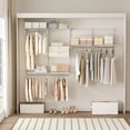 thumbnail image 2 of Costway 4-8 FT Wall-Mounted Closet Organizers and Storage System with Hanging Rod, 2 of 10