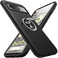 thumbnail image 1 of KOMI for Google Pixel 8 Case, Slim Fit Case for Pixel 8 with Ring Holder Kickstand [Military Grade Drop Tested] [TPU+PC] Dual Layer Shockproof Protective Phone Case for Google Pixel 8, Black, 1 of 5
