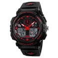 thumbnail image 1 of SKMEI SKMEI 1270 Dual Time Men's Sports Watch with Quartz and Digital Movement, 5ATM Water Resistance, Luminous Display, and Alarm Function - Black Case with Red Hands, 1 of 7