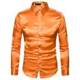 thumbnail image 1 of maskred Long Sleeve Tops For Men - Functional Anti-wrinkle Sustainable And Chic Good Cut For Normal Body Casual Work Shirt orange L, 1 of 6