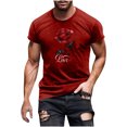 thumbnail image 1 of Weiqiqre T-Shirts pour Homme T-Shirt à Imprimé Graphique Col Rond Manches Courtes T-Shirt Décontracté Hauts, 1 of 4