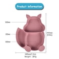 thumbnail image 4 of Yeacher Squirrel silicone tableware baby silicone food supplement set baby fork spoon integrated silicone plate, 4 of 6