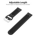thumbnail image 3 of Tignapoo 22mm Universal Silicone Watch Strap - Breathable and Lightweight Replacement Band with Adjustable Buckle, Available in Multiple Colors Including Black and Pink, Ideal for Sports and Daily, 3 of 6