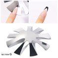 thumbnail image 1 of XZNGL Nail Crystals Stainless Steel Plate Silver Crystal French Nail Template Stainless Steel Color Template Modeling, 1 of 1