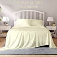 thumbnail image 2 of 7-PC Split King Size Ivory Color Giza 800-Thread-Count Cotton Sheet Set - 18 Inch Deep Pockets, 2 of 7