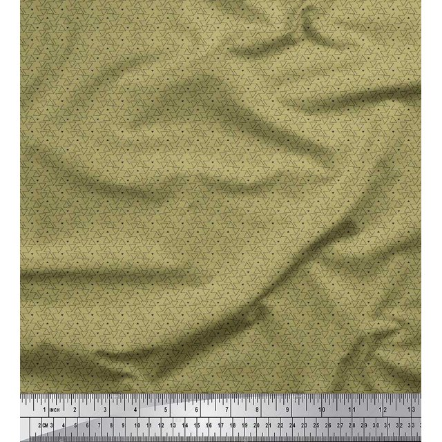 Soimoi Rayon Fabric Triangle Shirting Printed Fabric 1 Yard 42 Inch Wide