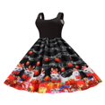 thumbnail image 2 of MesaSe Robe Imprimée de la Saint-Valentin pour Femmes Col en U Sans Manches Fermeture Éclair Grand Ourlet une-Pièce S/ M/ L/ TG/ TTG, 2 of 8