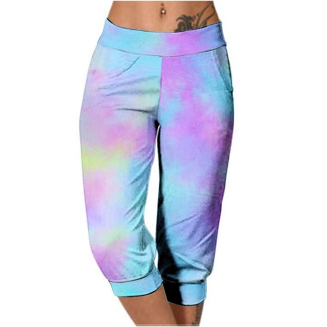 Yuyuzo Womens Capri Pants High Waisted Drawstring Sweatpants Running Gym Cropped Trousers with Pockets