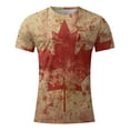 thumbnail image 1 of TIMIFIS Hauts d'Été pour Femmes - Chemises à Manches Courtes pour Femmes - T-Shirts Décontractés à Col Rond Imprimés Feuille d'Érable du Canada, 1 of 3