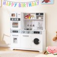 thumbnail image 2 of Gymax ids Play Kitchen Toy Set w/ Water Dispenser Sink Faucet Microwave Oven Utensils, 2 of 10