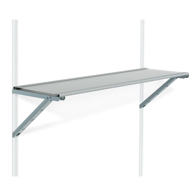 CANOPIA by PALRAM Trousse d'Étagère d'Abri Utilitaire pour Abris de Rangement du Yukon avec une Étagère Montée en polycarbonate Supportée par des Profils en Aluminium et des Supports en Acier Galvanisé, Mesurant 40,9 Po L x 13,7 Po L, Idéale pour Optimiser l'Espace de Rangement et l'Organisation dans les Abris.