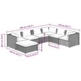 thumbnail image 4 of vidaXL 7 Piece Garden Lounge Set with Cushions Poly Rattan Brown, 4 of 5