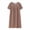 Coffee, variant on Middle Aged & Elderly Women's Cotton Sleep Dress Summer Short Sleeve Loose Fit Nightgown, Soft Breathable Plus Size Homewear Dress by Hontri