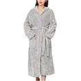 thumbnail image 2 of LSLJS Long Peignoir de Bain pour Femmes en Molleton Peluche Doux Peignoir Nuisette Pyjama pour Dames Tenue de Nuit Robe de Chambre, 2 of 3