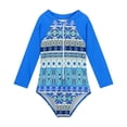 thumbnail image 1 of TIEVOSA and Girls Swimsuit Rash Guard Long Sleeve 1 Piece Zipper Bathing Suits UPF 50+ Sun Protections 2-10 Years Old, 1 of 4