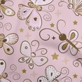 thumbnail image 1 of oneOone Polyester Spandex Light Pink Fabric Butterflies Sewing Material Print Fabric By The Yard 56 Inch Wide-NC, 1 of 5