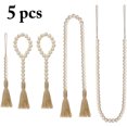 thumbnail image 2 of Coofit Wood Bead Garland Rustic Decorative Prayer Beads Decor Wall Hanging Decoration, 2 of 10