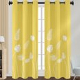 thumbnail image 1 of Innerwin Drapes Semi Sheer Window Curtain Grommet Long Curtains Light Filtering Luxury Linen Textured Privacy Treatments Yellow W: 43"x H:63", 1 of 2